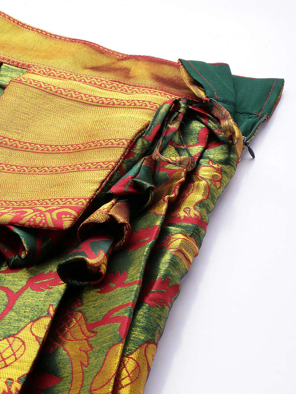 women self design south indian style stitched lehenga choli - 22240872 -  Standard Image - 4