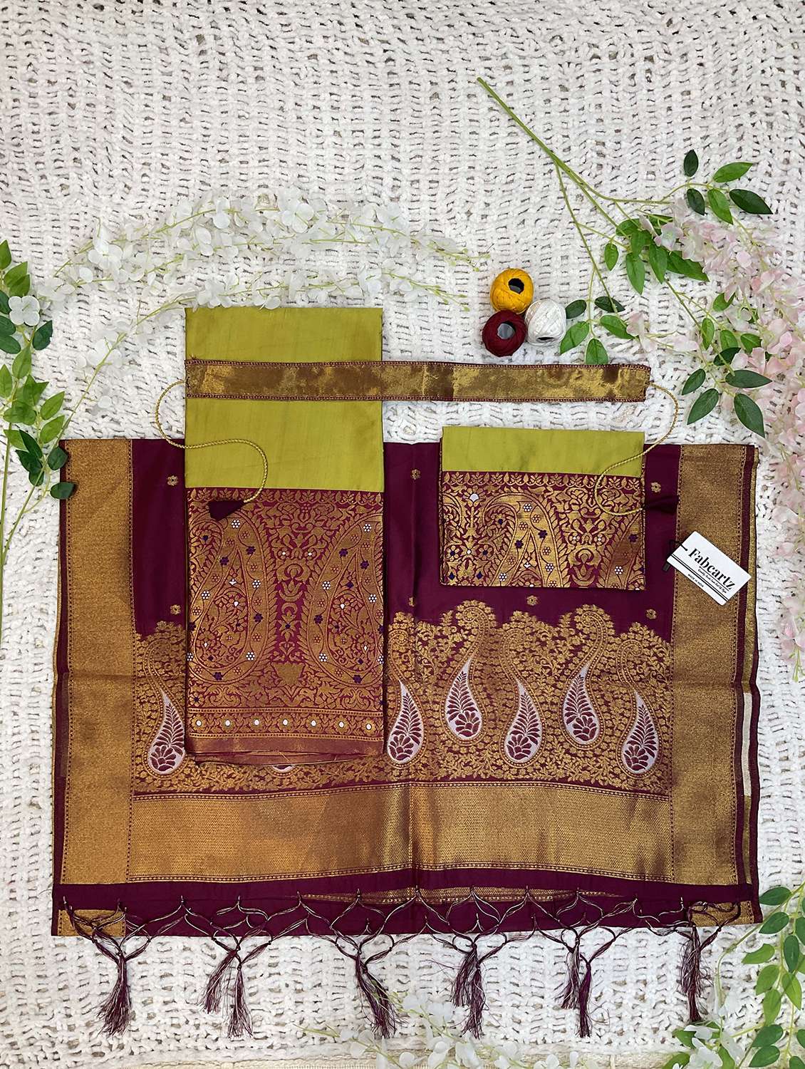 women self design south indian style unstitched lehenga choli - 22240898 -  Standard Image - 4