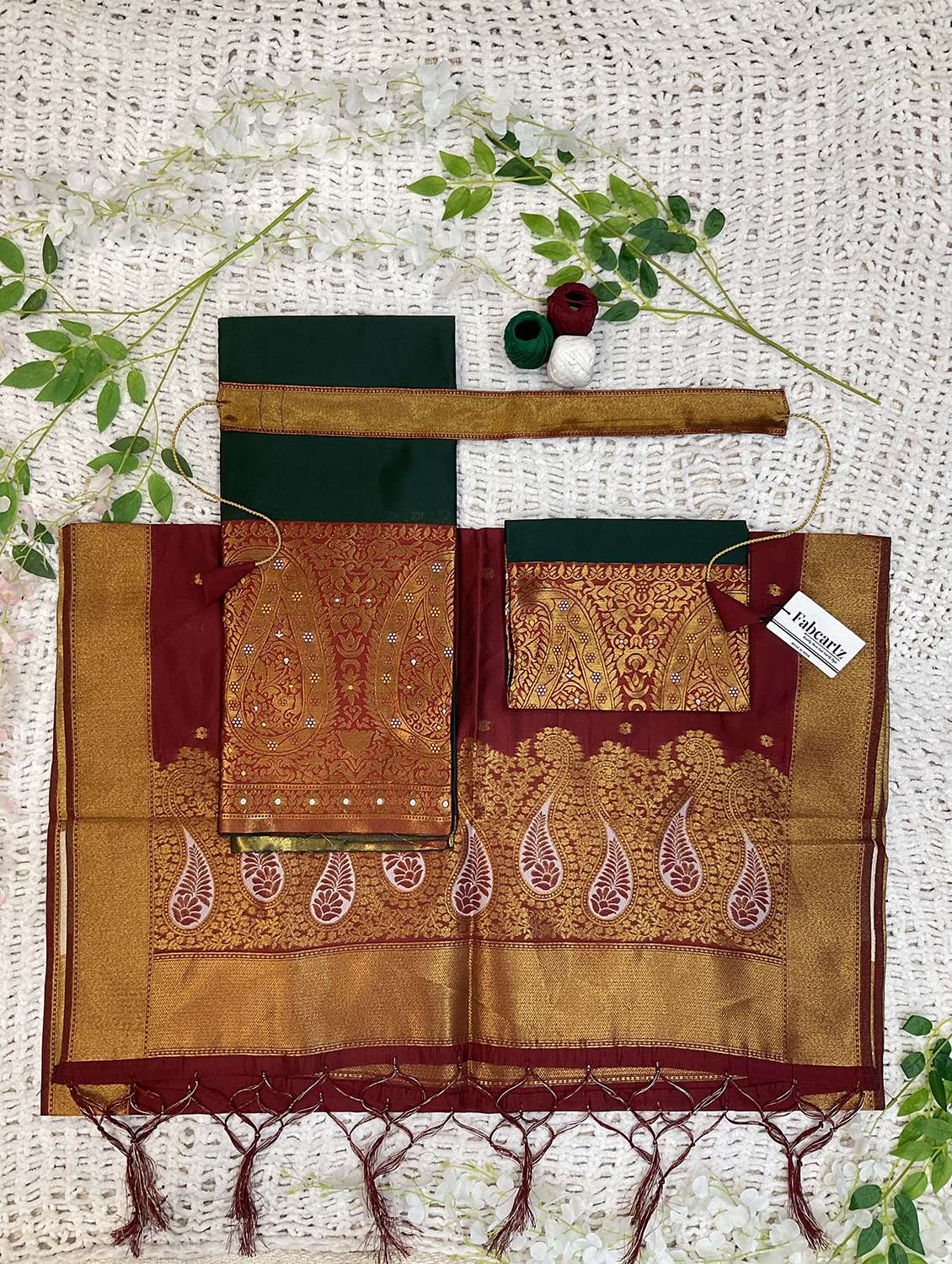 women self design south indian style unstitched lehenga choli - 22240899 -  Standard Image - 4