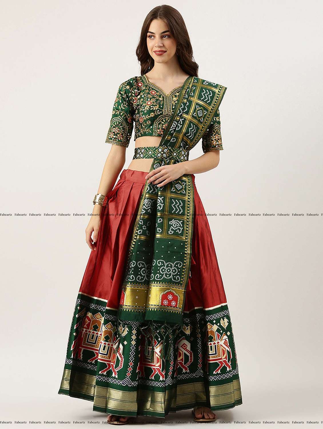 women printed stitched lehenga choli - 22240904 -  Standard Image - 1