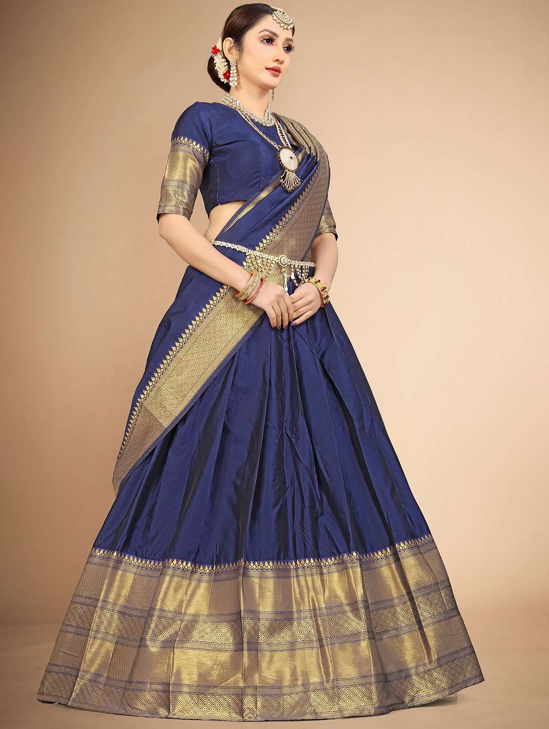 women self design unstitched lehenga choli - 22240909 -  Standard Image - 1