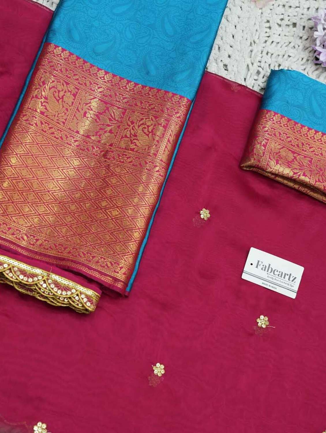 women self design south indian style unstitched lehenga choli - 22240921 -  Standard Image - 4