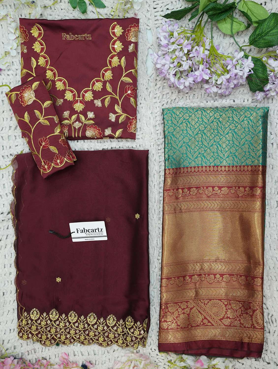 women self design south indian style unstitched lehenga choli - 22240932 -  Standard Image - 1