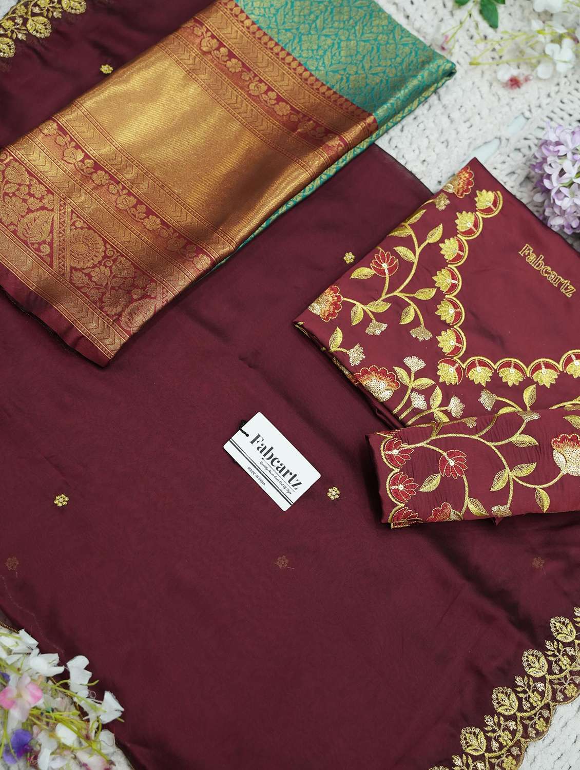 women self design south indian style unstitched lehenga choli - 22240932 -  Standard Image - 4