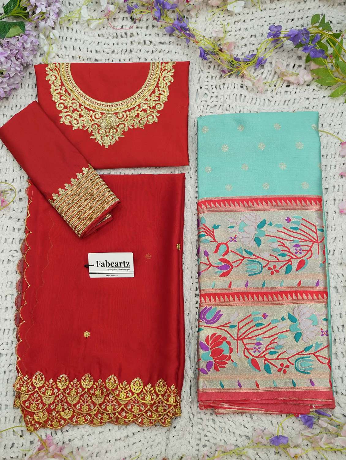 women self design south indian style unstitched lehenga choli - 22240936 -  Standard Image - 1