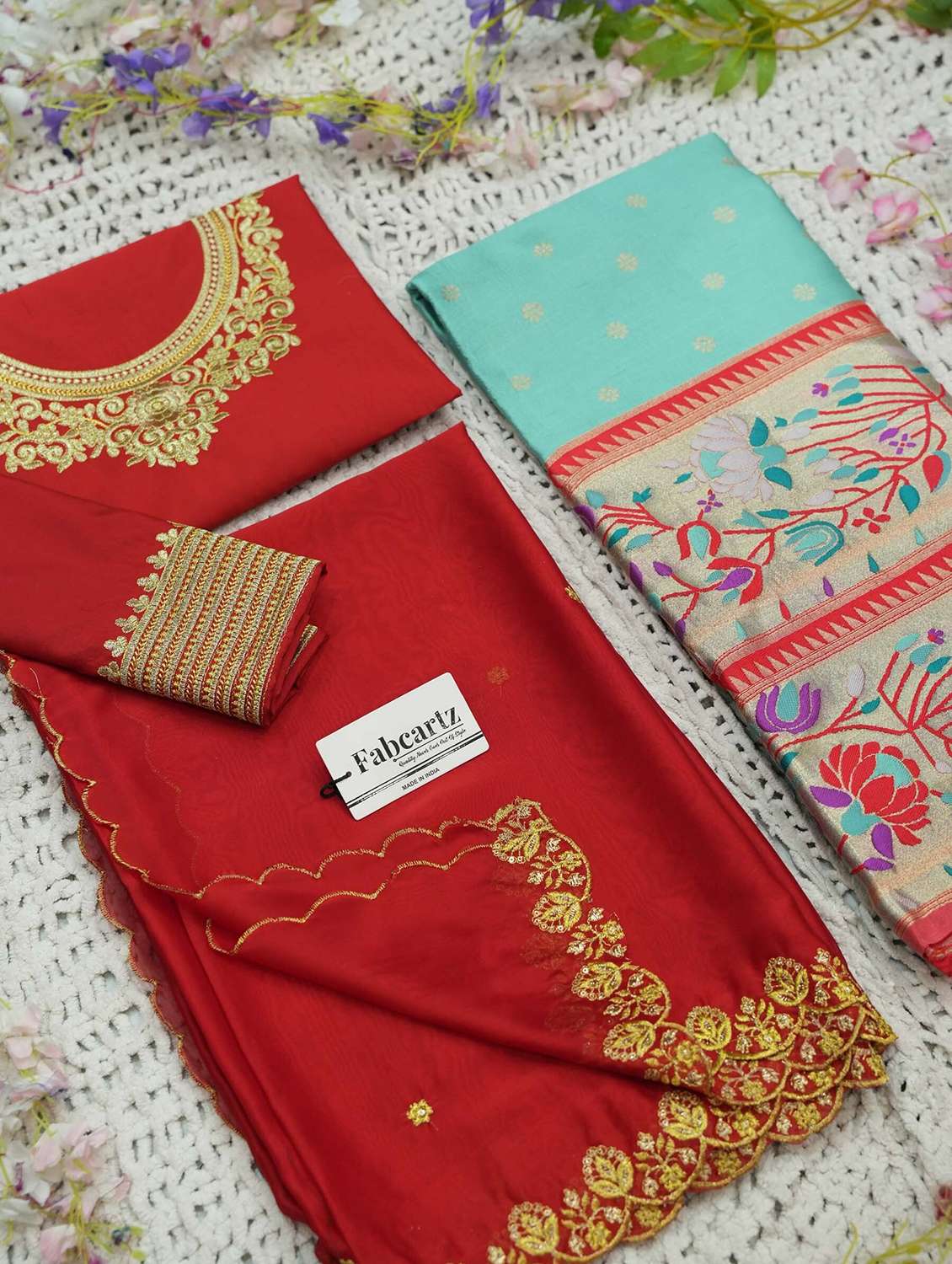 women self design south indian style unstitched lehenga choli - 22240936 -  Standard Image - 4