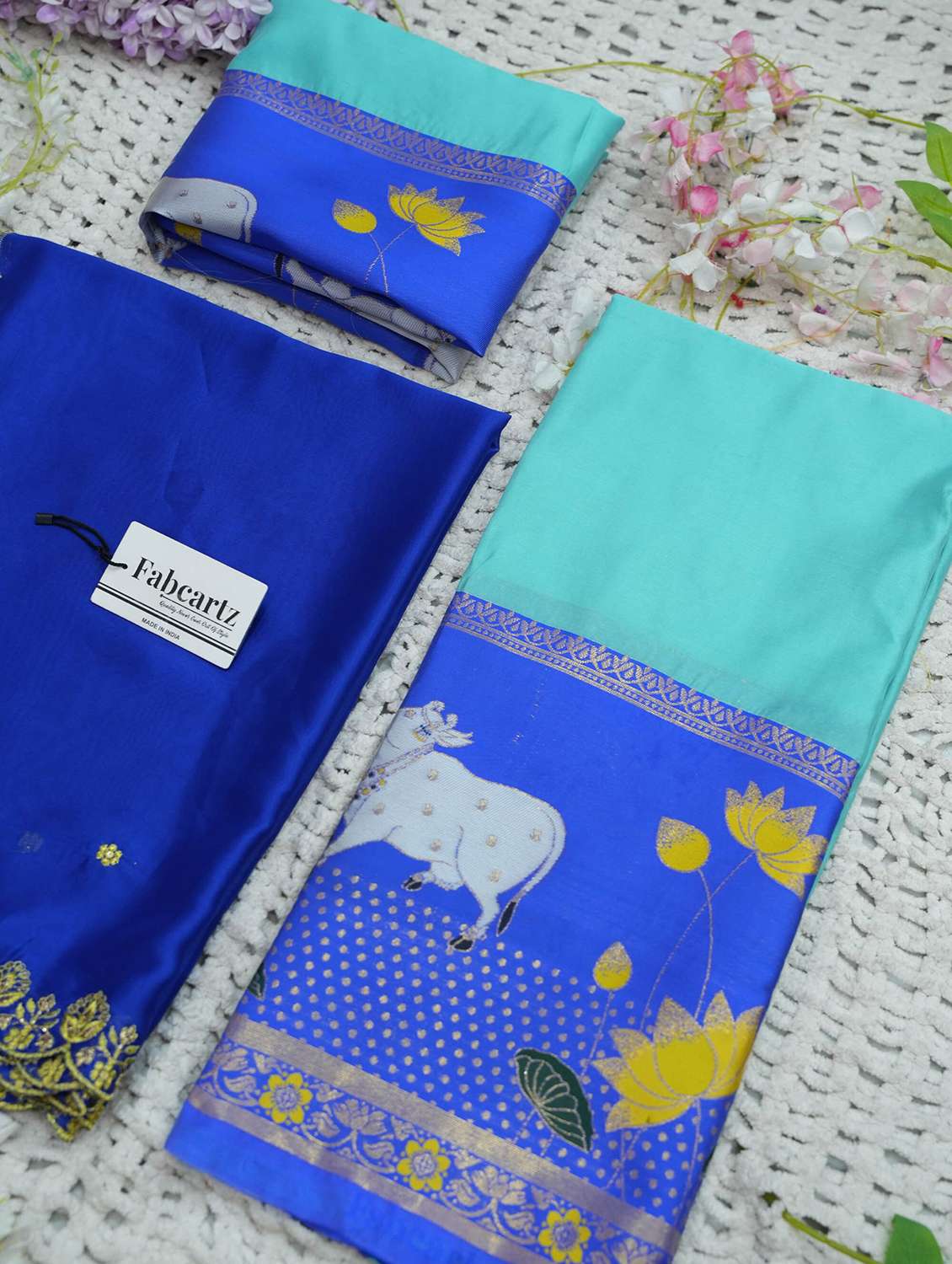 women self design south indian style unstitched lehenga choli - 22240939 -  Standard Image - 1