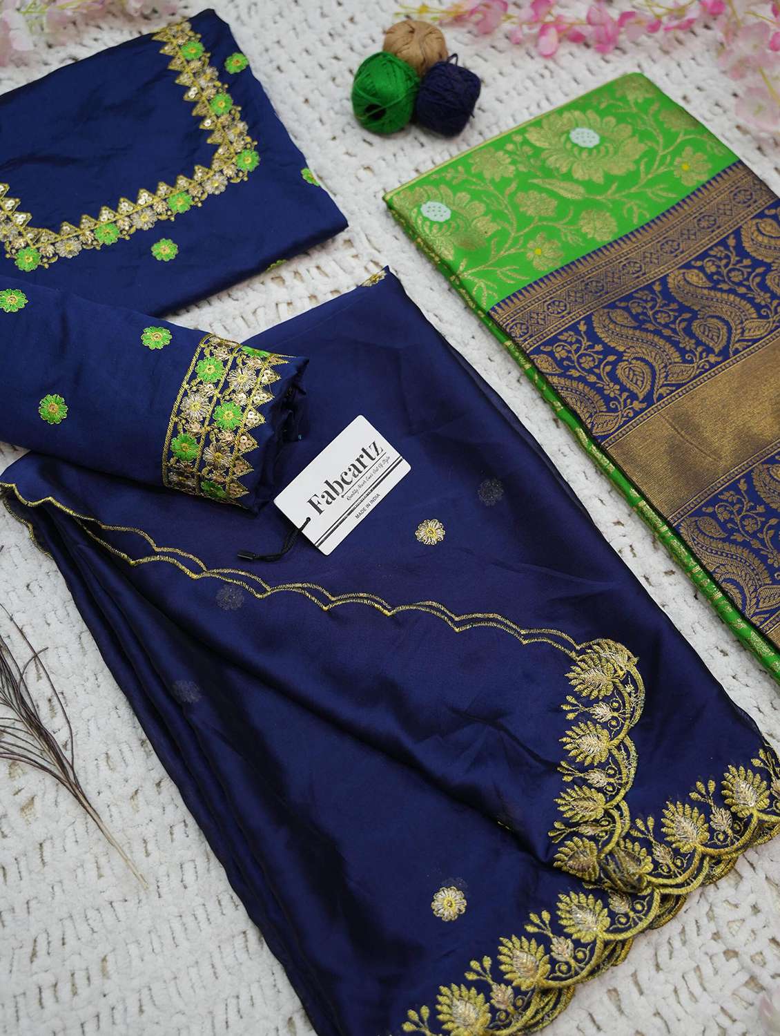 women self design south indian style unstitched lehenga choli - 22240944 -  Standard Image - 4