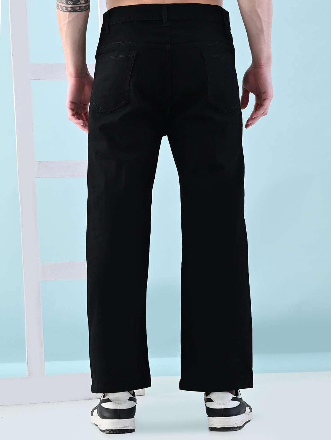 men slash knee mid rise relaxed fit jeans - 22240972 -  Standard Image - 1