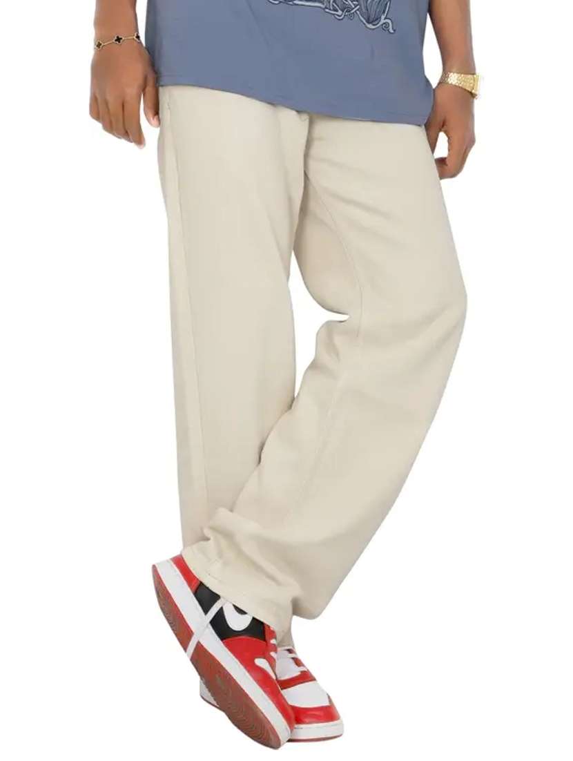 men solid mid rise baggy jean - 22241003 -  Standard Image - 4