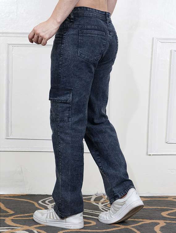 men solid mid rise regular fit cargo - 22241043 -  Standard Image - 1