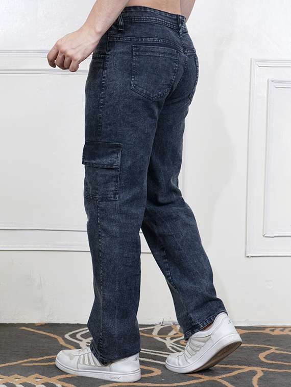 men solid mid rise regular fit cargo - 22241046 -  Standard Image - 1