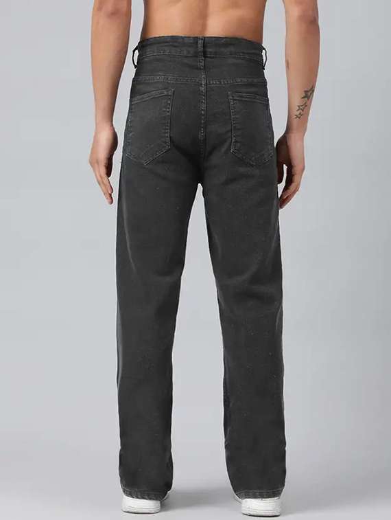 men plain mid rise baggy jeans - 22241049 -  Standard Image - 1