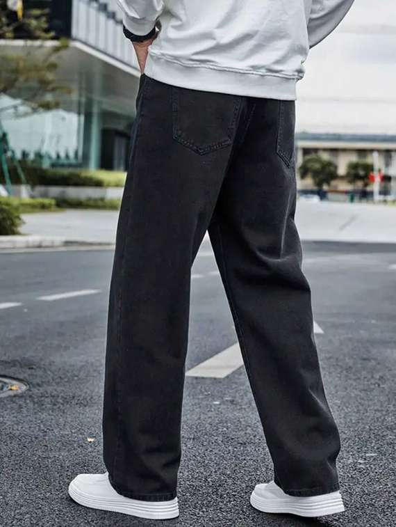 men plain mid rise relaxed fit jeans - 22241069 -  Standard Image - 1