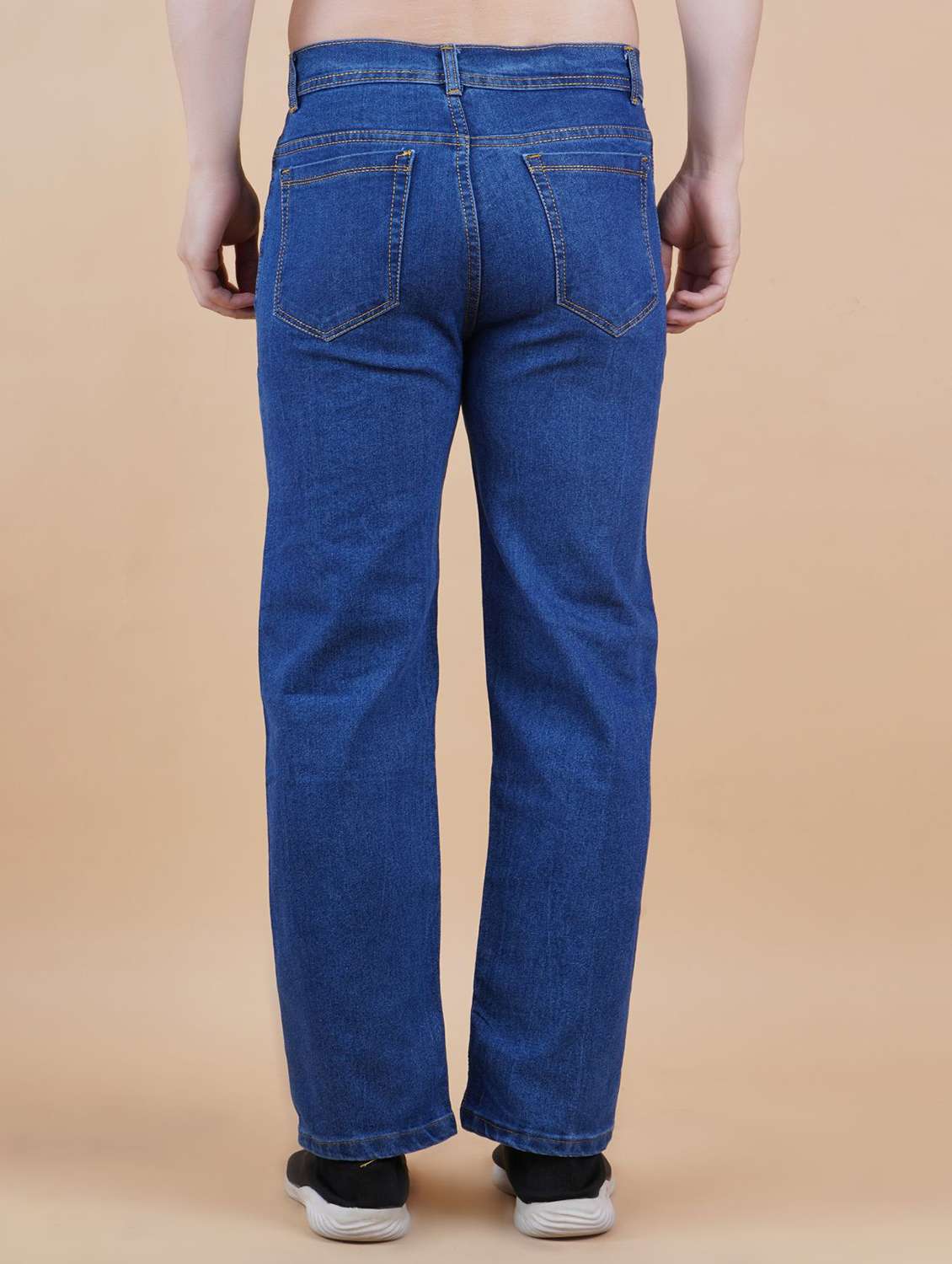 men plain mid rise relaxed fit jeans - 22241082 -  Standard Image - 1