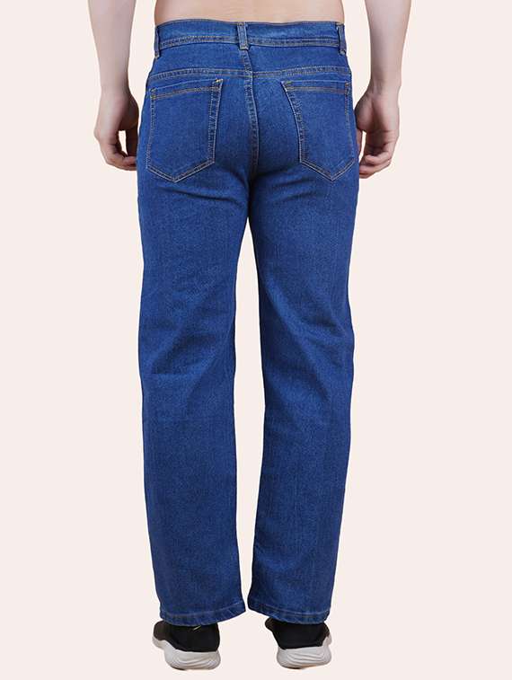men plain mid rise relaxed fit jeans - 22241140 -  Standard Image - 1