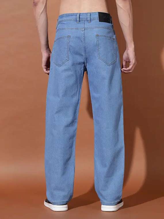 men plain mid rise relaxed fit jeans - 22241205 -  Standard Image - 1