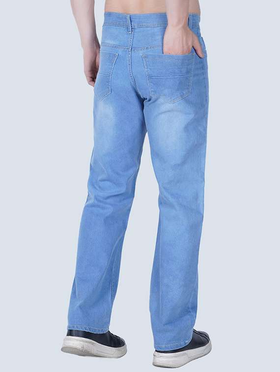 men washed mid rise relaxed fit jeans - 22241271 -  Standard Image - 1