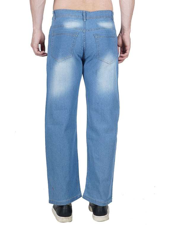 men washed mid rise relaxed fit jeans - 22241277 -  Standard Image - 1