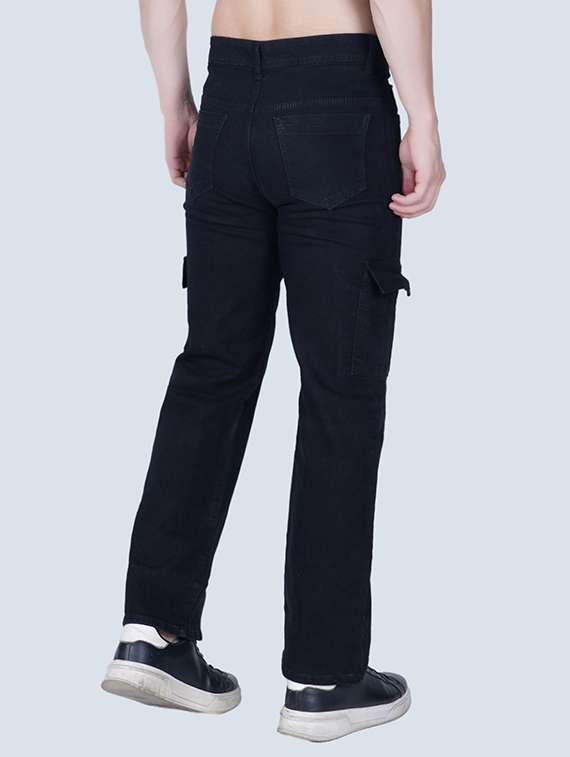 men solid mid rise regular fit cargo - 22241291 -  Standard Image - 1