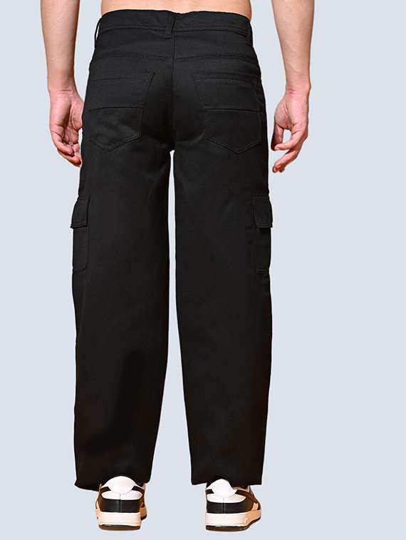 men solid mid rise relaxed fit cargo - 22241294 -  Standard Image - 1