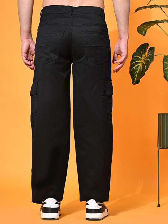 men solid mid rise relaxed fit cargo - 22241302 -  Standard Image - 1