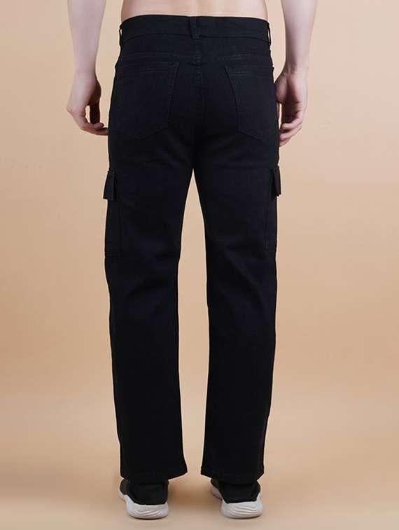 men solid mid rise regular fit cargo - 22241305 -  Standard Image - 1