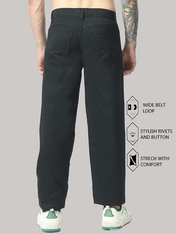 men plain mid rise relaxed fit jeans - 22241306 -  Standard Image - 1