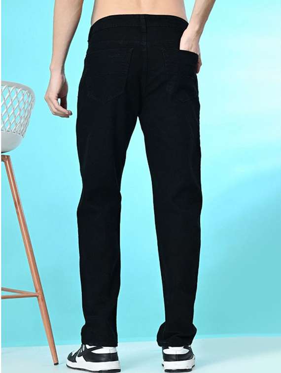 men plain mid rise relaxed fit jeans - 22241351 -  Standard Image - 1