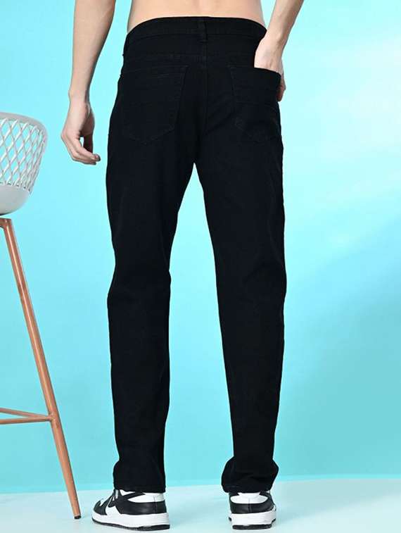 men plain mid rise relaxed fit jeans - 22241354 -  Standard Image - 1