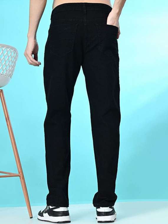 men plain mid rise relaxed fit jeans - 22241355 -  Standard Image - 1