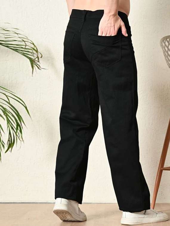 men plain mid rise relaxed fit jeans - 22241357 -  Standard Image - 1