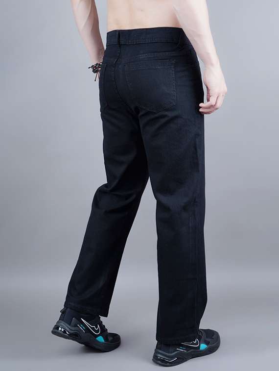 men plain mid rise relaxed fit jeans - 22241358 -  Standard Image - 1