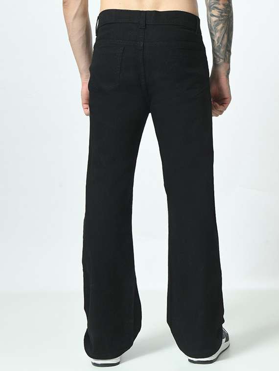 men plain mid rise bootcut jeans - 22241360 -  Standard Image - 1