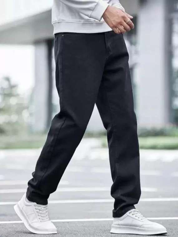 men plain mid rise relaxed fit jeans - 22241370 -  Standard Image - 1