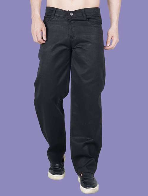 men plain mid rise relaxed fit jeans - 22241377 -  Standard Image - 0