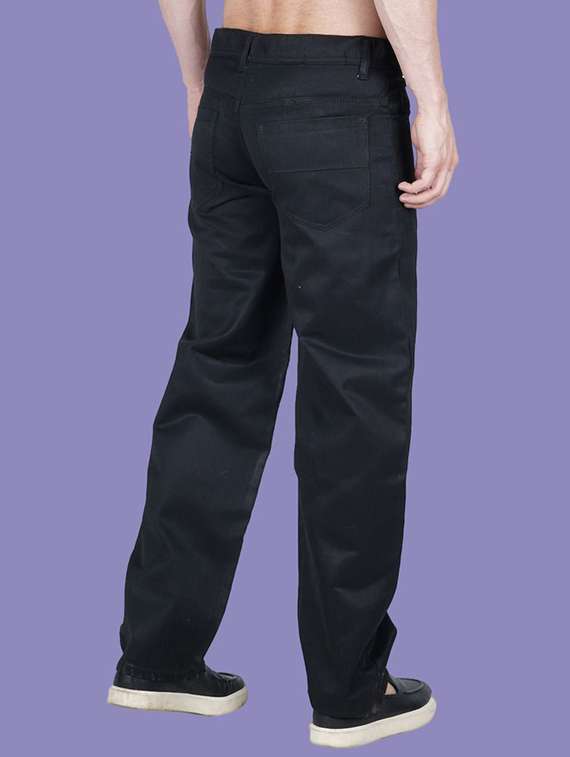 men plain mid rise relaxed fit jeans - 22241377 -  Standard Image - 1