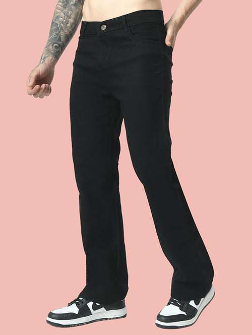 men plain mid rise relaxed fit jeans - 22241379 -  Standard Image - 0