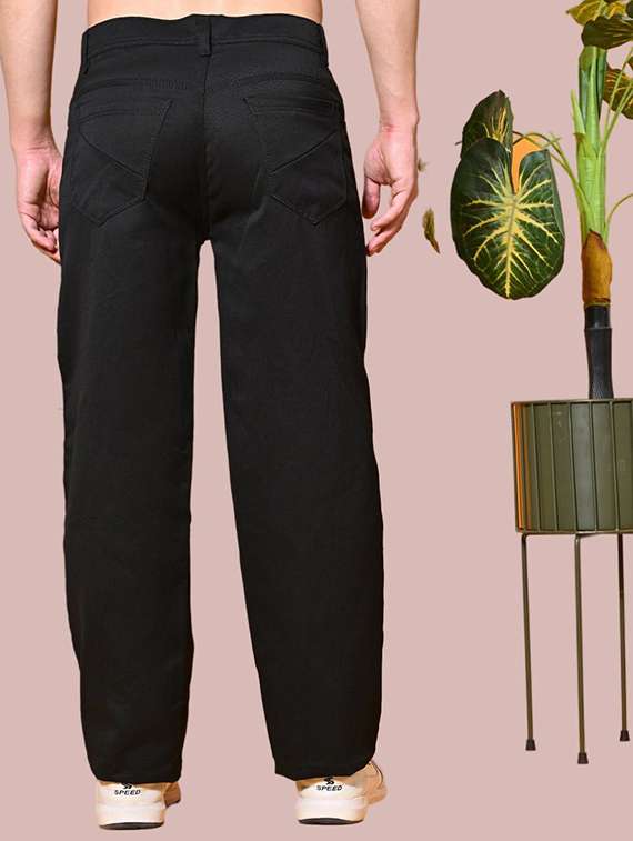 men plain mid rise relaxed fit jeans - 22241380 -  Standard Image - 1