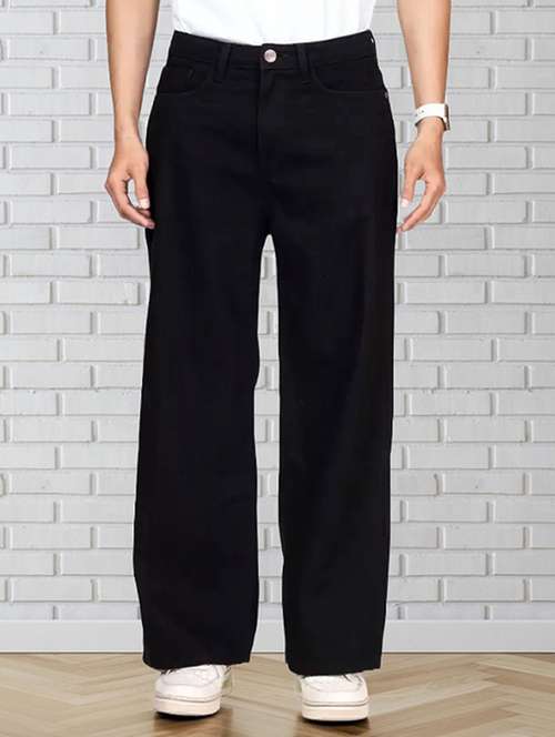 men plain mid rise relaxed fit jeans - 22241381 -  Standard Image - 0