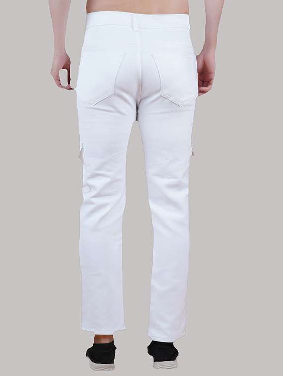 men solid mid rise regular fit cargo - 22241406 -  Standard Image - 1