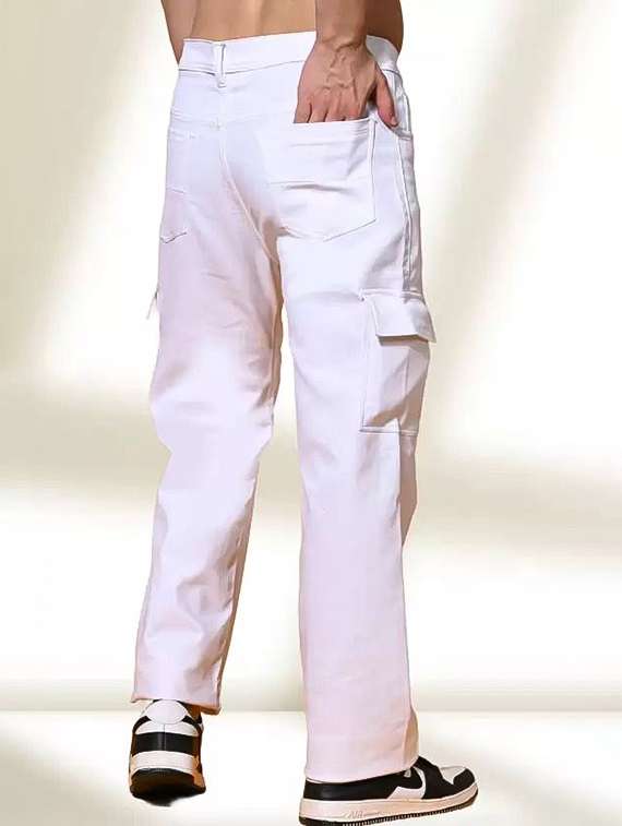 men solid mid rise relaxed fit cargo - 22241416 -  Standard Image - 1