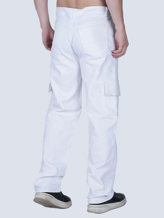 men solid mid rise relaxed fit cargo - 22241423 -  Standard Image - 1