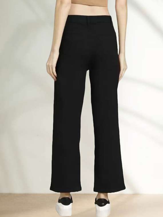 women solid high rise wide leg jeans - 22241521 -  Standard Image - 1