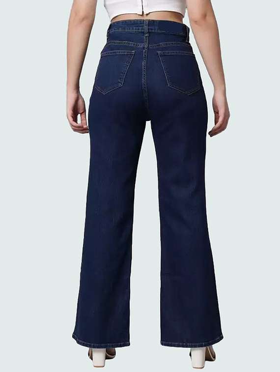 women solid mid rise bootcut jean - 22241642 -  Standard Image - 1