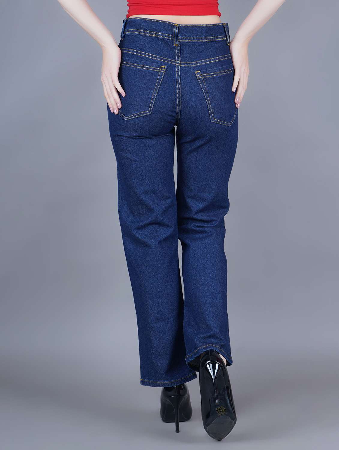 women solid mid rise denim cargo - 22241651 -  Standard Image - 1