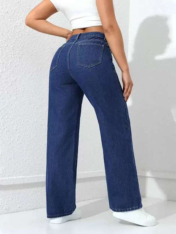 women solid mid rise bootcut jean - 22241667 -  Standard Image - 1