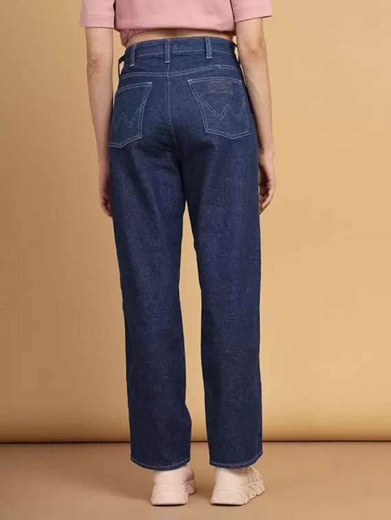 women solid high rise straight fit jeans - 22241702 -  Standard Image - 1
