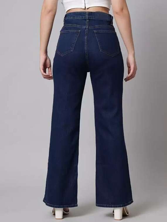 women solid high rise bootcut jeans - 22241717 -  Standard Image - 1