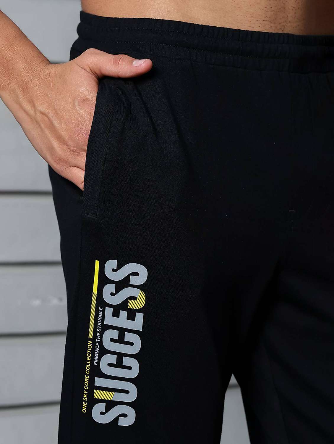 men placement print mid rise full length track pant - 22241808 -  Standard Image - 4